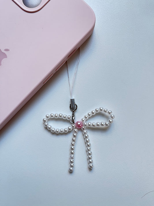 Beaded Bow Phone Charm