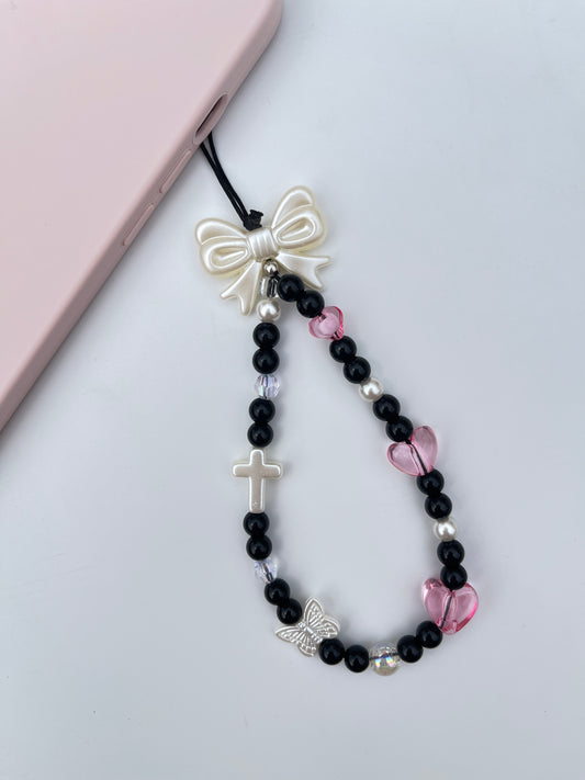 Black+Pink Phone Charm